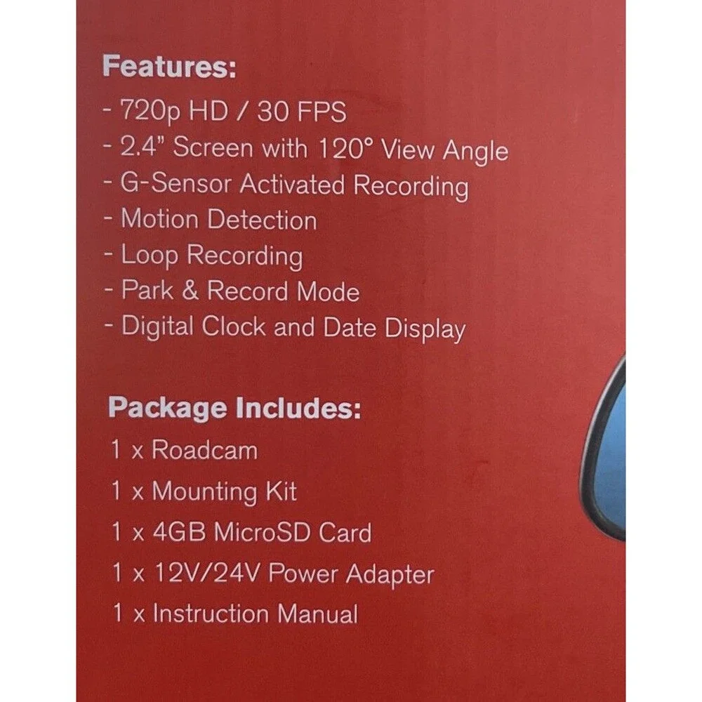 YADA Mirror Roadcam 720P HD & Rearview Mirror with 2.4